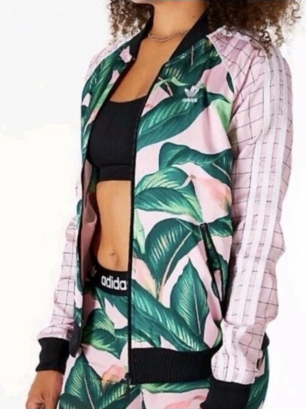 Adidas X Farm Rio Tropical Palm Leaf Superstar Jacket Size S Track Jacket